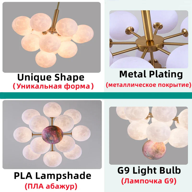 Afralia™ Modern Luxury LED Chandelier for Living Room, Kitchen, and Bedroom