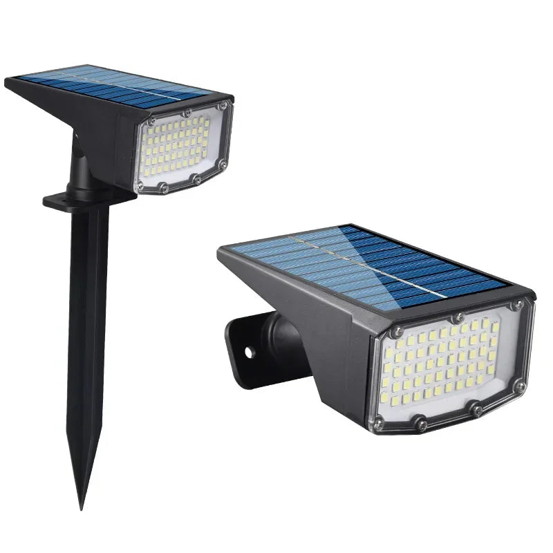 Afralia™ Solar Powered 53LED Spotlight: Adjustable, Waterproof Outdoor Landscape Wall Light