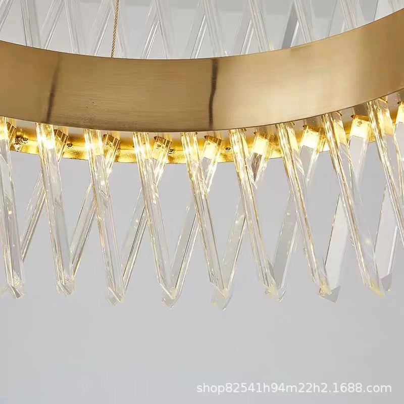 Afralia™ Gold Metal S Shape Lustre LED Pendant Lamp for Luxe Living & Dining Spaces