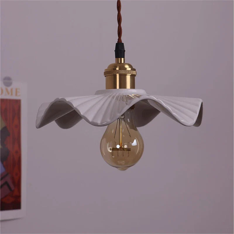 Afralia™ White Ceramic LED Pendant Light - Nordic Modern Design - Adjustable Hanging Lamp