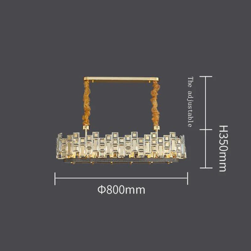 Afralia™ Gold Chain LED Crystal Chandelier for Luxurious Living Room Lighting