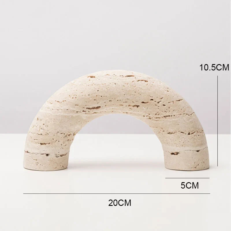 Travertine Marble Arch Decor by Afralia™ for Stylish Home Accents