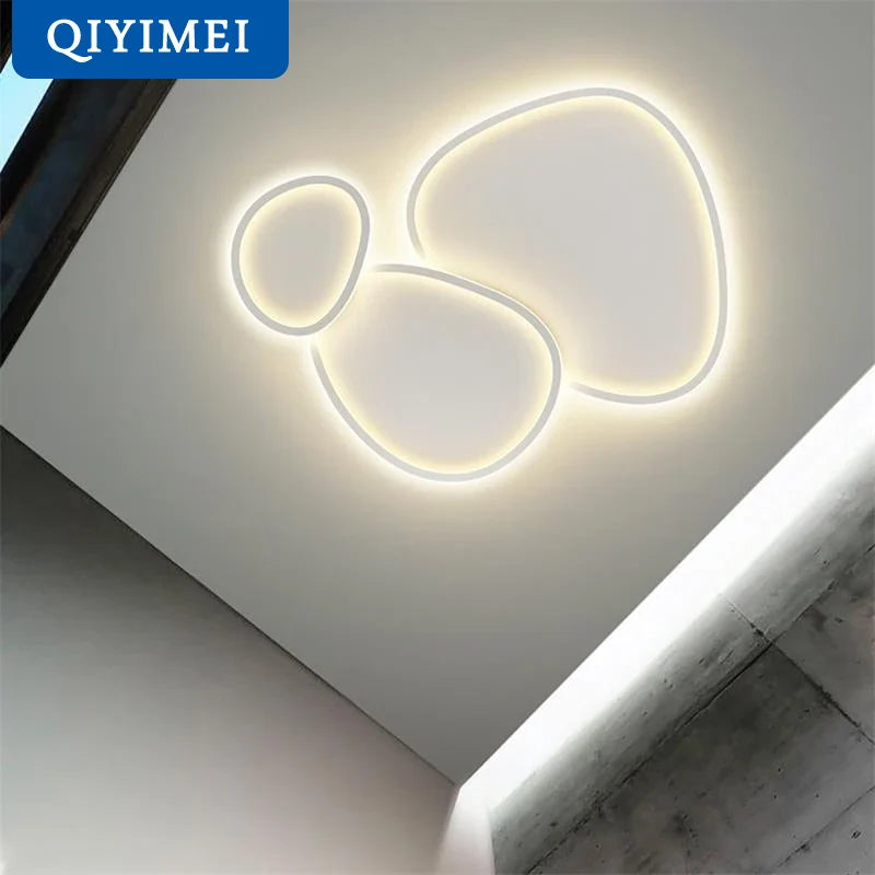 Afralia™ Modern LED Chandelier Lights for Living Bedroom Study Room - Dimmable Indoor Lamps