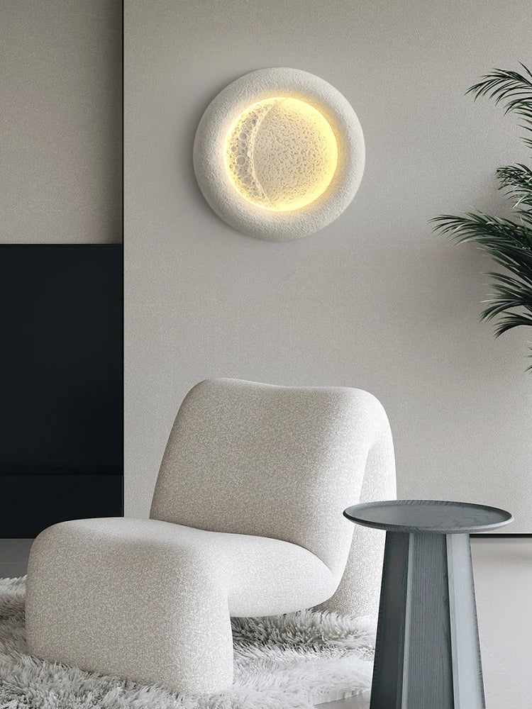 Afralia™ Cream Breeze Moon Ceiling Lamp: Simple, Warm Lighting for Master Bedroom & Study