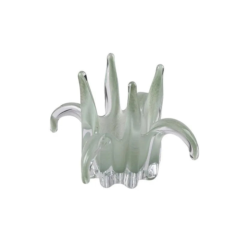 Afralia™ Glass Petal Candle Holder for Home Decoration and Storage