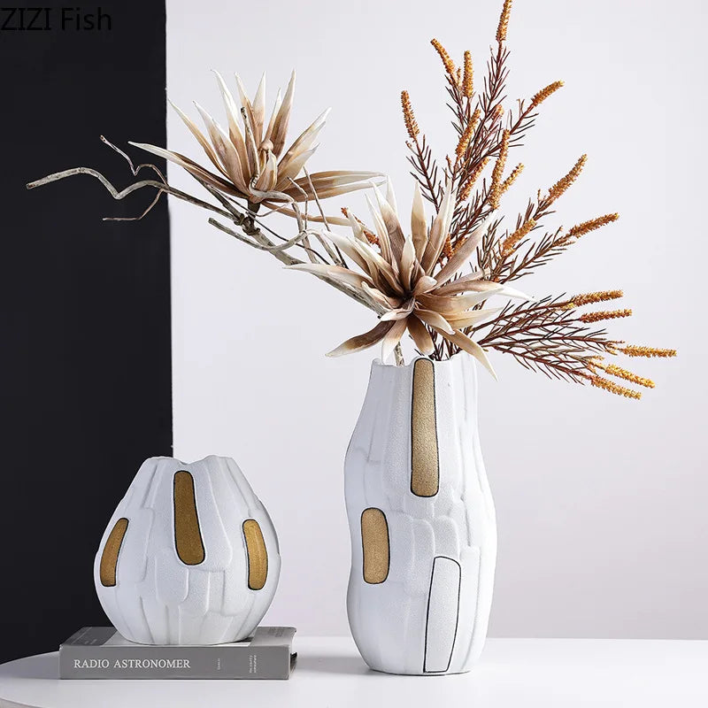 Afralia™ Modern Ceramic Vase Plant Pot for Table Decoration and Floral Arrangement