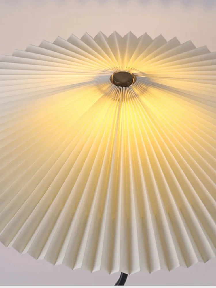 Afralia™ Minimalist Pleated Fabric Floor Lamp for Living Room Bedroom Décor