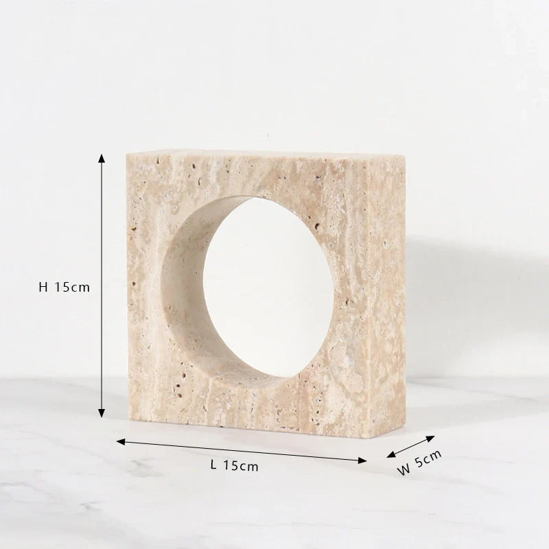 Afralia™ Luxury Marble Sculptures for Home Decor - Minimalist Travertine Ornaments for Stylish Living Spaces
