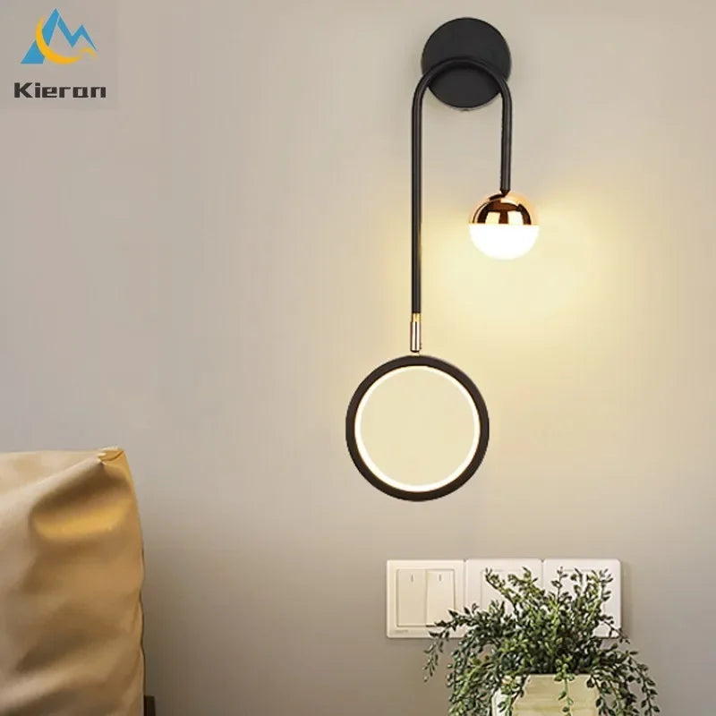 Afralia™ Nordic 2-head Rotatable LED Wall Lamp for Bedroom Living Room Decor