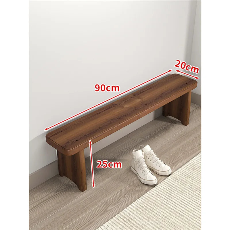 Afralia™ Wooden Shoe Changing Stool- Multifunctional Rectangular Storage Bench