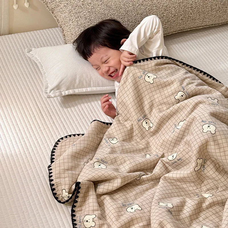 Afralia™ Kids Cartoon Printed Cooling Summer Blanket - Soft Lightweight Comforter