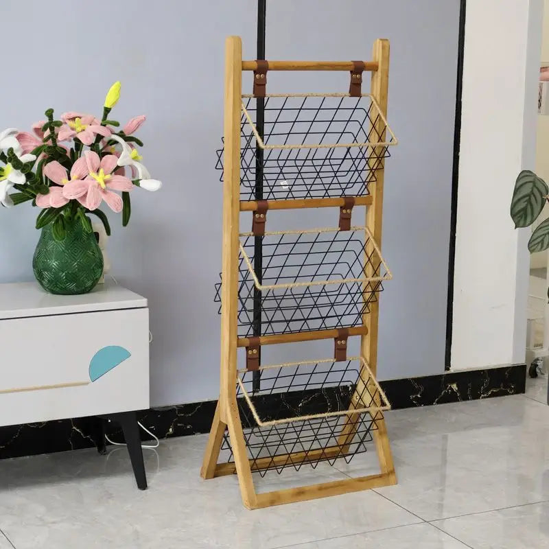 Afralia™ Metal Storage Rack for Home, Living Room, Kitchen - Multi-functional Storage Shelves
