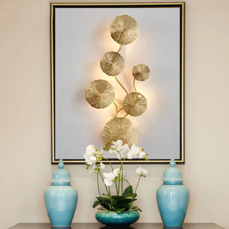 Afralia™ Nordic Lotus Leaf Wall Light: Industrial Style Retro Sconce for Home and Hotel