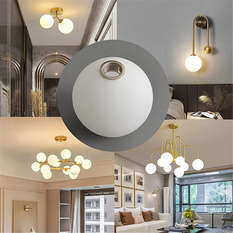 Afralia™ Matte White Globe G9 Glass Shade Replacement in Various Sizes