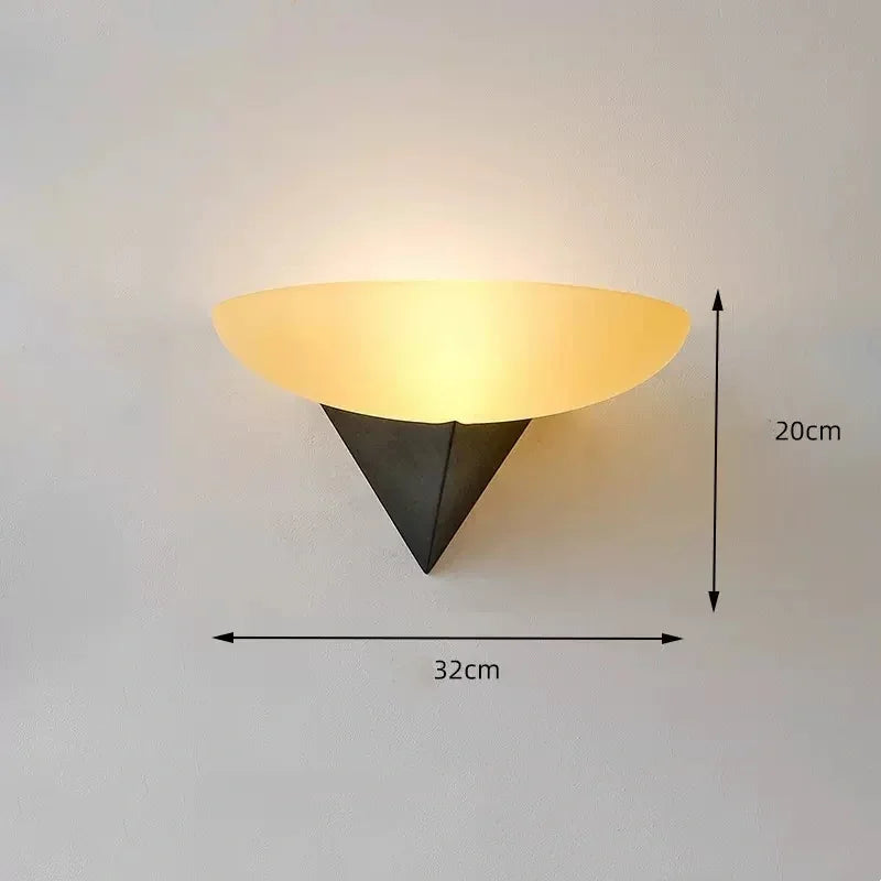 Afralia™ Modern Decor Glass Wall Lamp: Bauhaus Style Orange & White Lampshade