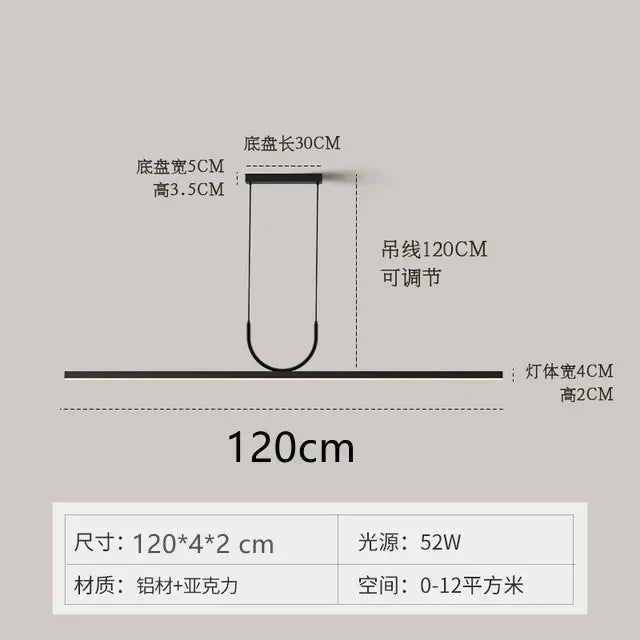 Afralia™ LED Ceiling Chandelier for Dining Room - Modern Minimalist Pendant Lamp