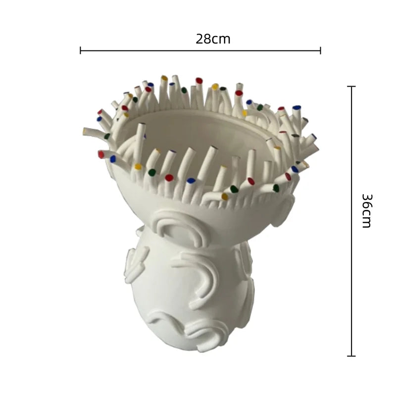 Afralia™ Abstract Coral Shapes Flower Pot Vase: Colorful Ceramic Handicraft for Home Decoration