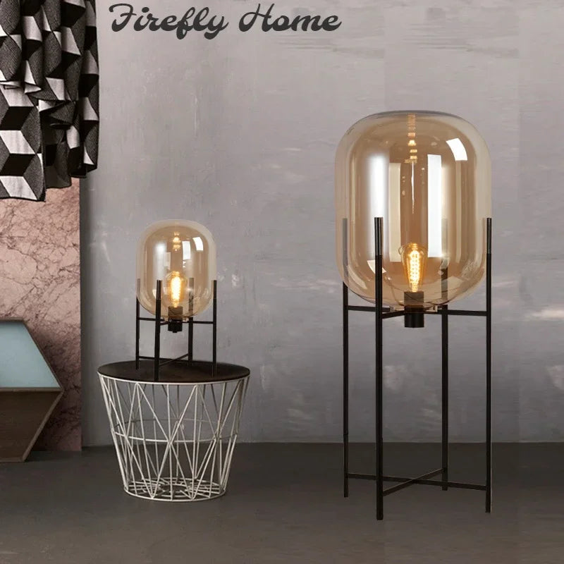 Afralia™ Glass Ball LED Floor Lamp - Postmodern Scandinavian Design