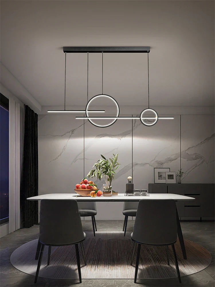 Afralia™ LED Restaurant Chandelier: Modern Nordic Design Ceiling Pendant Lights for Living & Dining Rooms