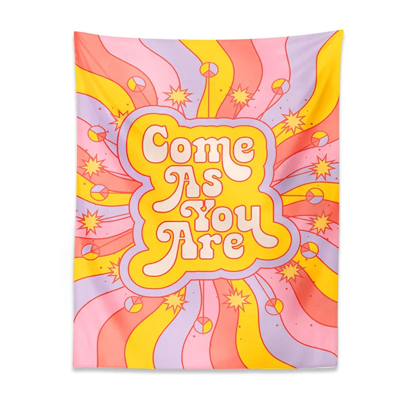 Afralia™ Retro Sun Rainbow Tapestry | Inspirational Psychedelic Wall Art for Vintage Home Décor