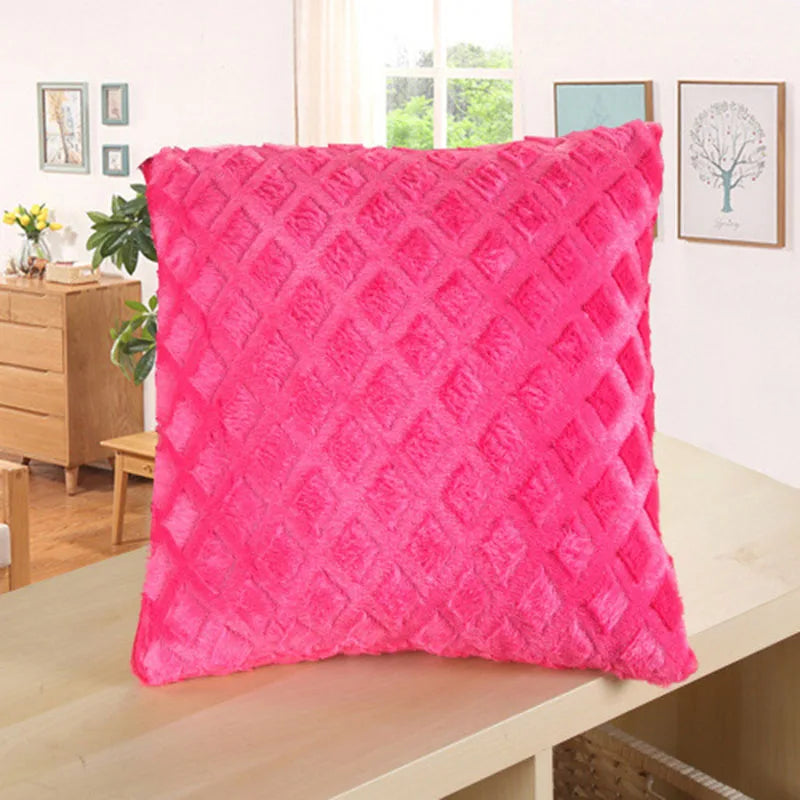 Afralia™ Plush Diamond Pattern Sofa Cushion - Soft Comfort for Adults & Children