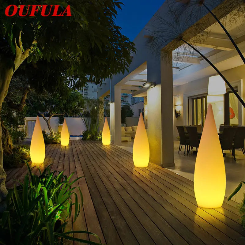 Afralia™ Solar Water Droplet Landscape Lamp with Remote Control - Garden Porch Decoration