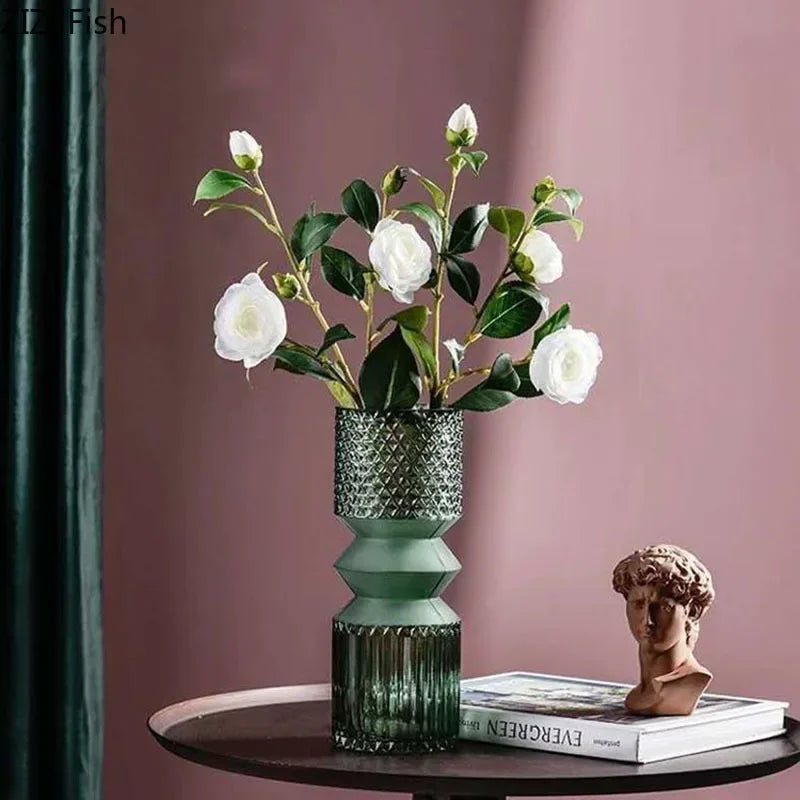 Afralia™ Crystal Clear Glass Vase Hydroponic Floral Arrangement Pot