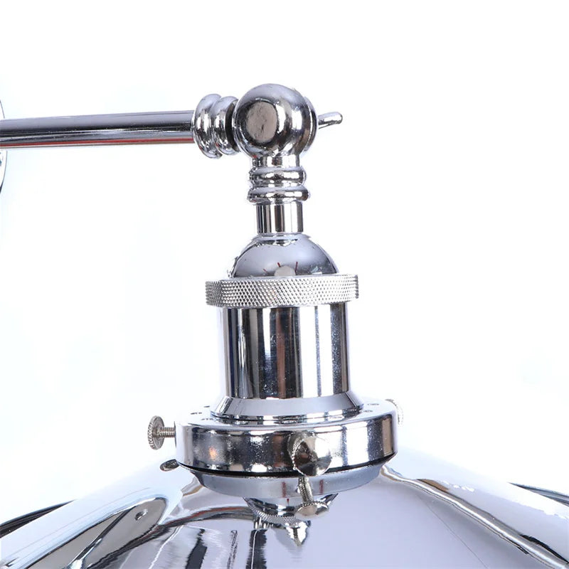 Afralia™ Silver Vintage LED Wall Light 2 Heads Industrial Loft Living Room Bathroom Stair Lamp