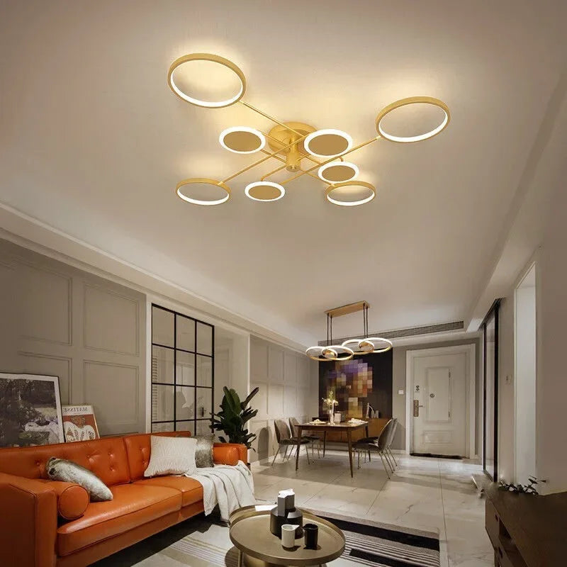 Afralia™ LED Chandelier Lights: Modern Lighting Fixtures for Living Room, Bedroom, Kitchen & Home Decor