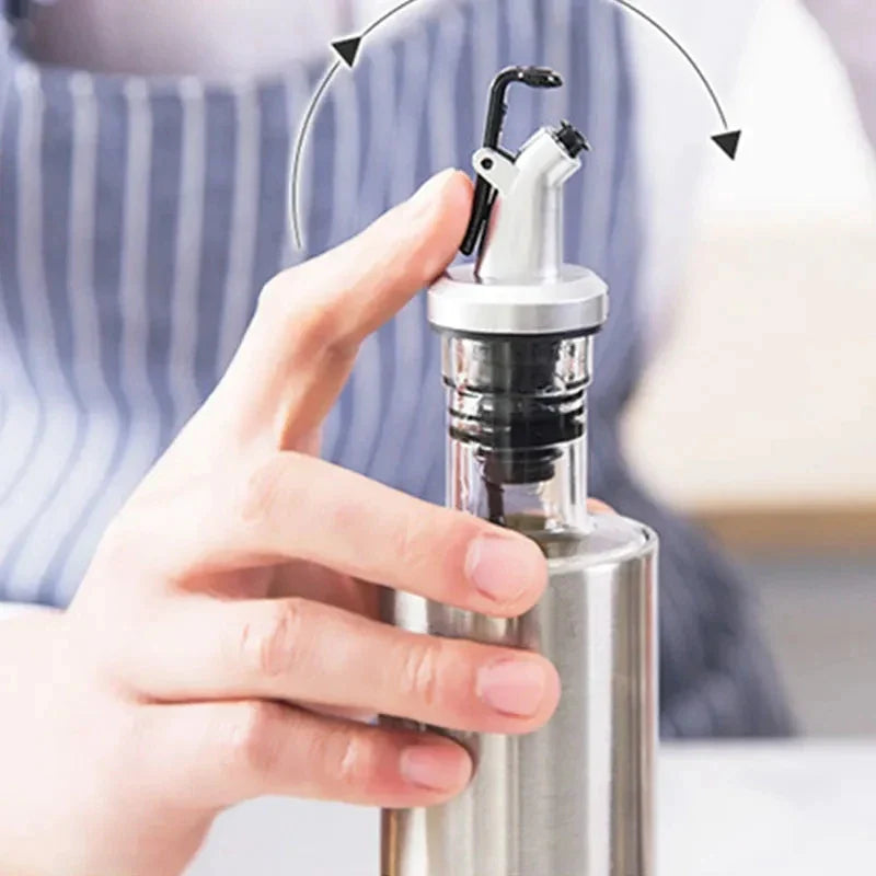 Afralia™ Stainless Steel Oil Bottle for Leak-proof Oil and Vinegar Storage