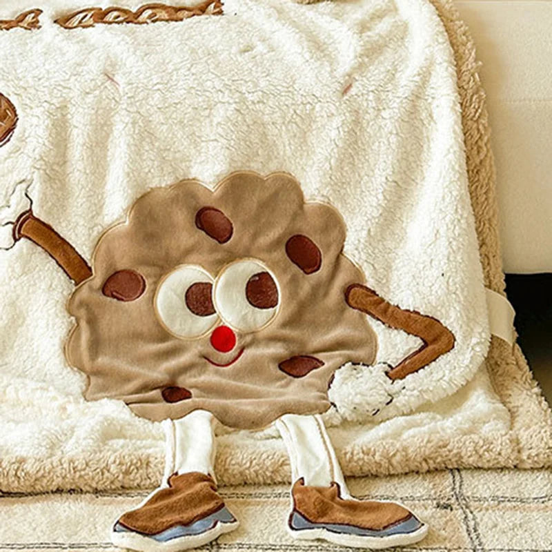 Afralia™ Cartoon Lamb Wool Blanket: Soft & Warm Sofa Cover for Autumn/Winter