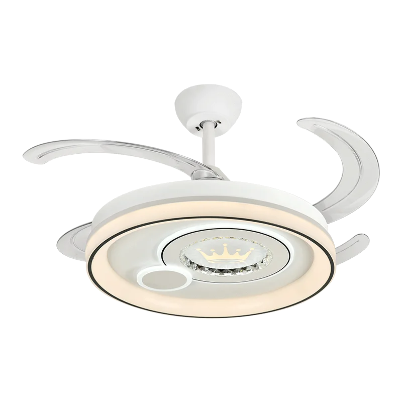 Afralia™ Dimmable Smart Bedroom Ceiling Fan Light with Remote Control