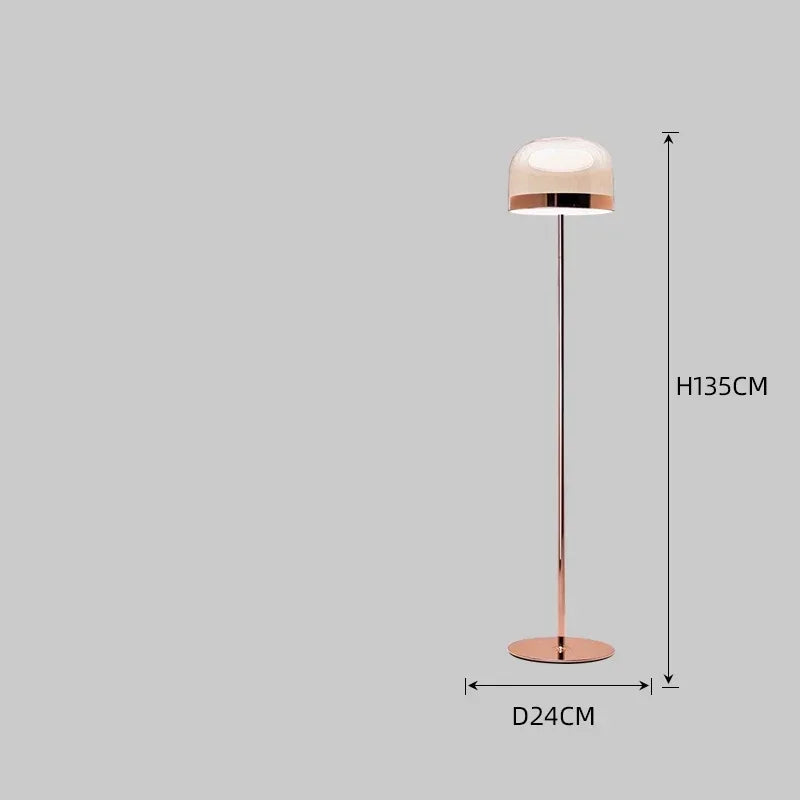 Afralia™ Rose Gold Designer Floor Lamp for Studio Living Room & Restaurant.