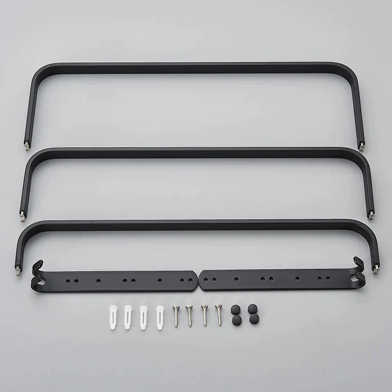 Afralia™ Stainless Steel Towel Rack Single/Double/Triple Pole with Hook Storage Rack