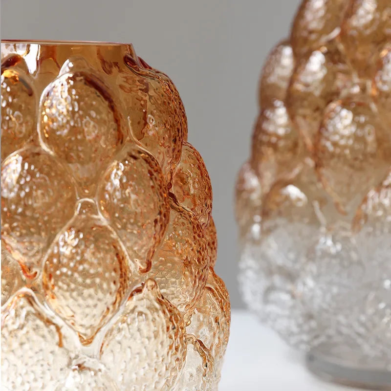 Afralia™ Gradient Glass Vase for Home Decor & Hydroponic Flowers