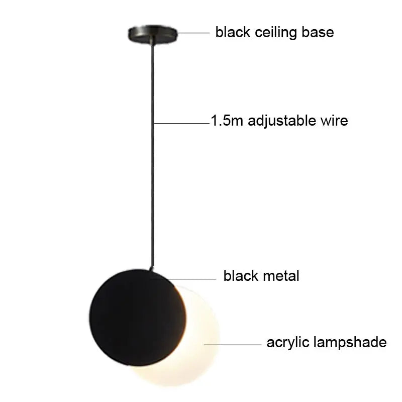 Afralia™ Nordic LED Pendant Light Fixture for Indoor Lighting in Living Room, Kitchen, Dining