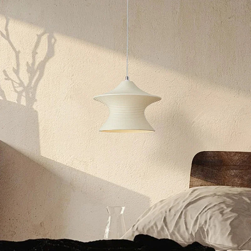 Afralia™ Wabi Sabi Cream Wind Chandelier: Minimalist LED Pendant Light for Home Decor