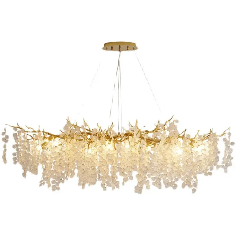 Afralia™ Modern Luxury Gold Branch Pendant Light - Aluminum LED Luminarias