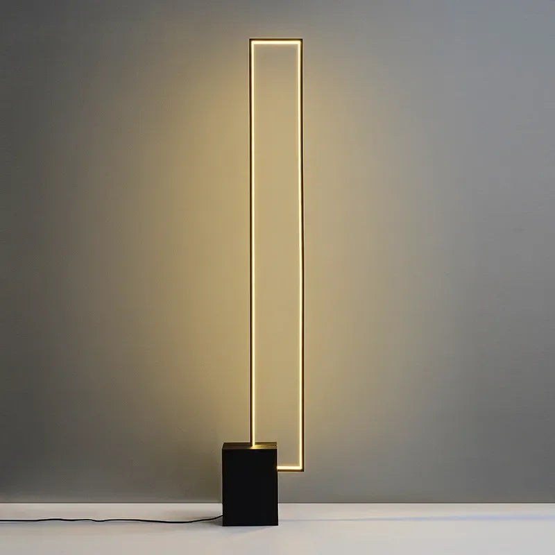 Afralia™ Modern Black LED Floor Lamp with Foot Switch