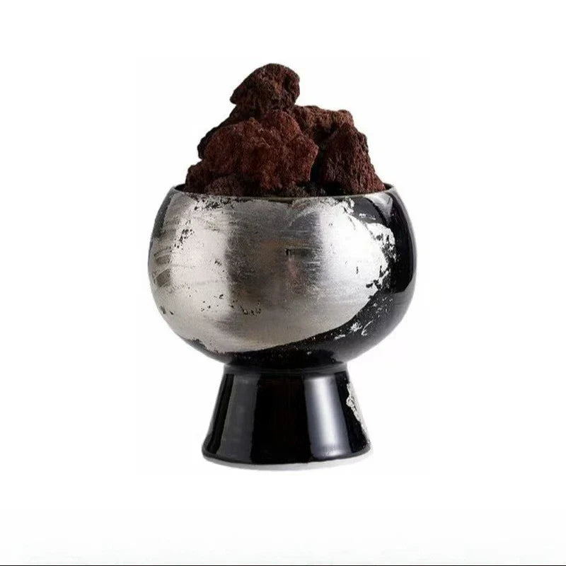 Afralia™ Ceramic Tray Aroma Diffuser High-legged Gold Plate Home Decor