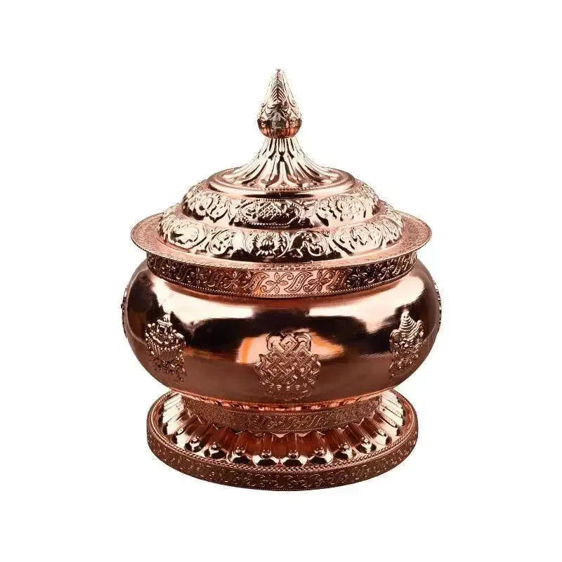 Tibetan Toba Bottle Food Organizer by Afralia™: Handcrafted Buddhist Desktop Decor & Auspicious Gift