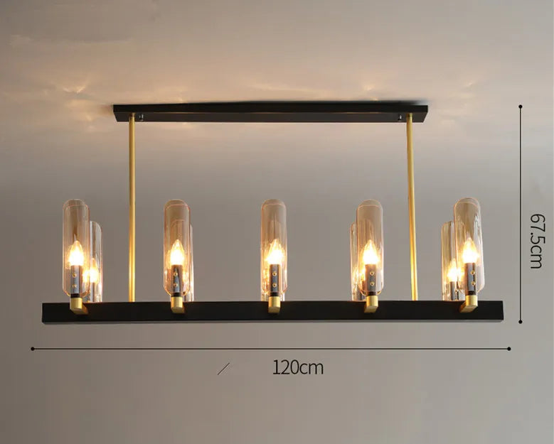 Afralia™ Lustre Metal LED Glass Chandelier Pendant Hanging Light