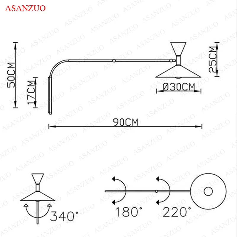 Afralia™ American Retro Industrial Wall Lamps for Dining Living Bedroom Corridor