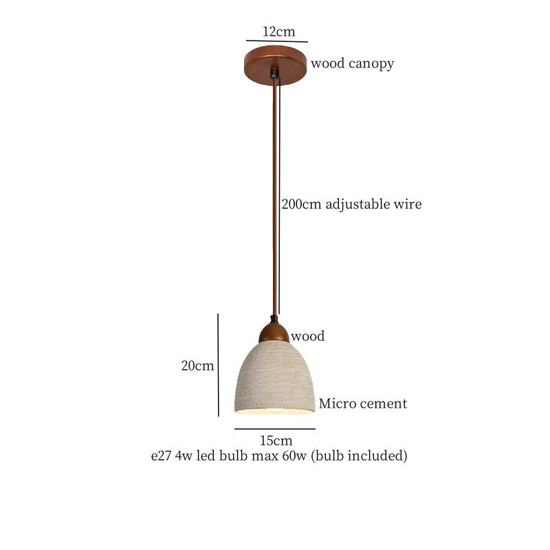 Afralia™ Columnar Micro Cement LED Hanging Lamps | Home Decor Pendant Light