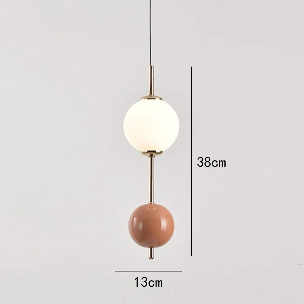 Afralia™ Glass Ball LED Pendant Light for Living Dining Bedroom
