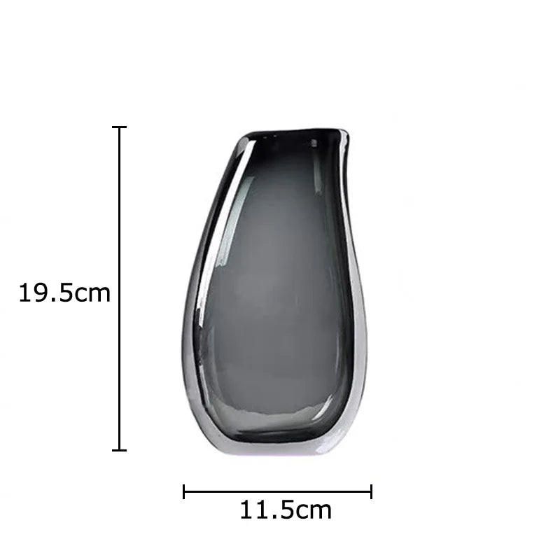 Afralia™ Double Glass Vase Hydroponic Flower Pot: Desk Decor, Floral Arrangement Aesthetics