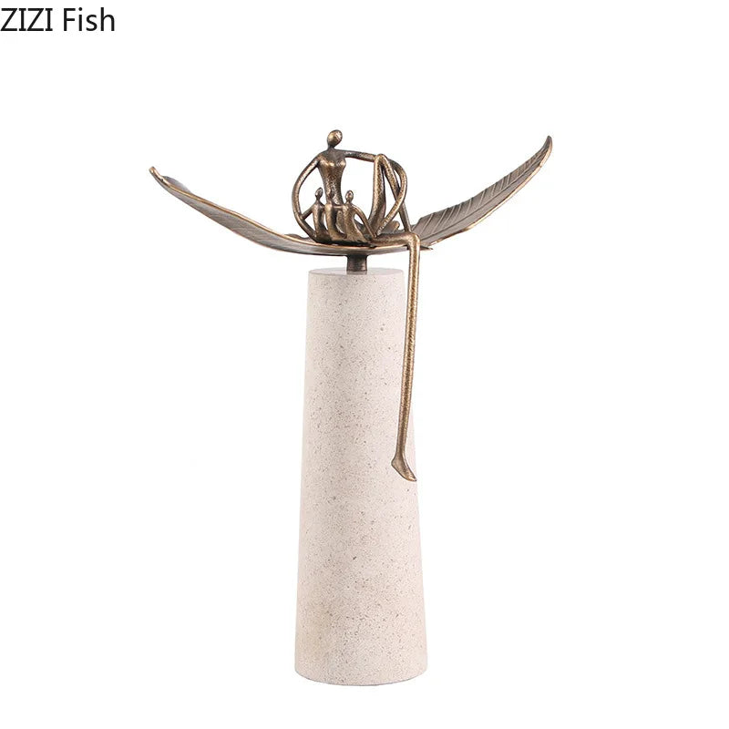 Afralia™ Abstract Character Marble Sculpture Room Decor