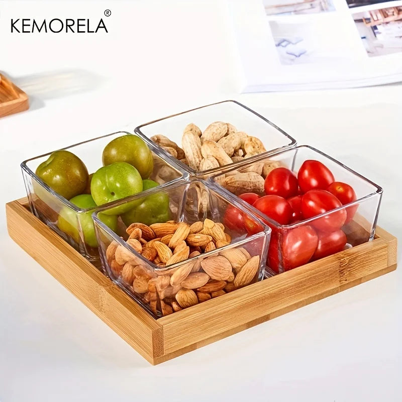 Afralia™ Bamboo Wooden Rectangular Tea Tray | Elegant Tea Cup Stand Tray for Dining