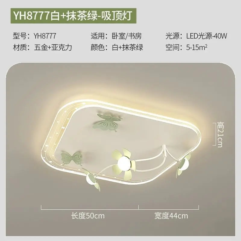 Afralia™ Modern Romantic Bedroom Ceiling Lamp - Cream, Online Celebrity Flower Master Bedroom