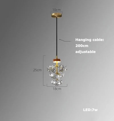 Afralia™ Art Deco LED Glass Ceiling Chandelier Pendant Light - Vintage American Style